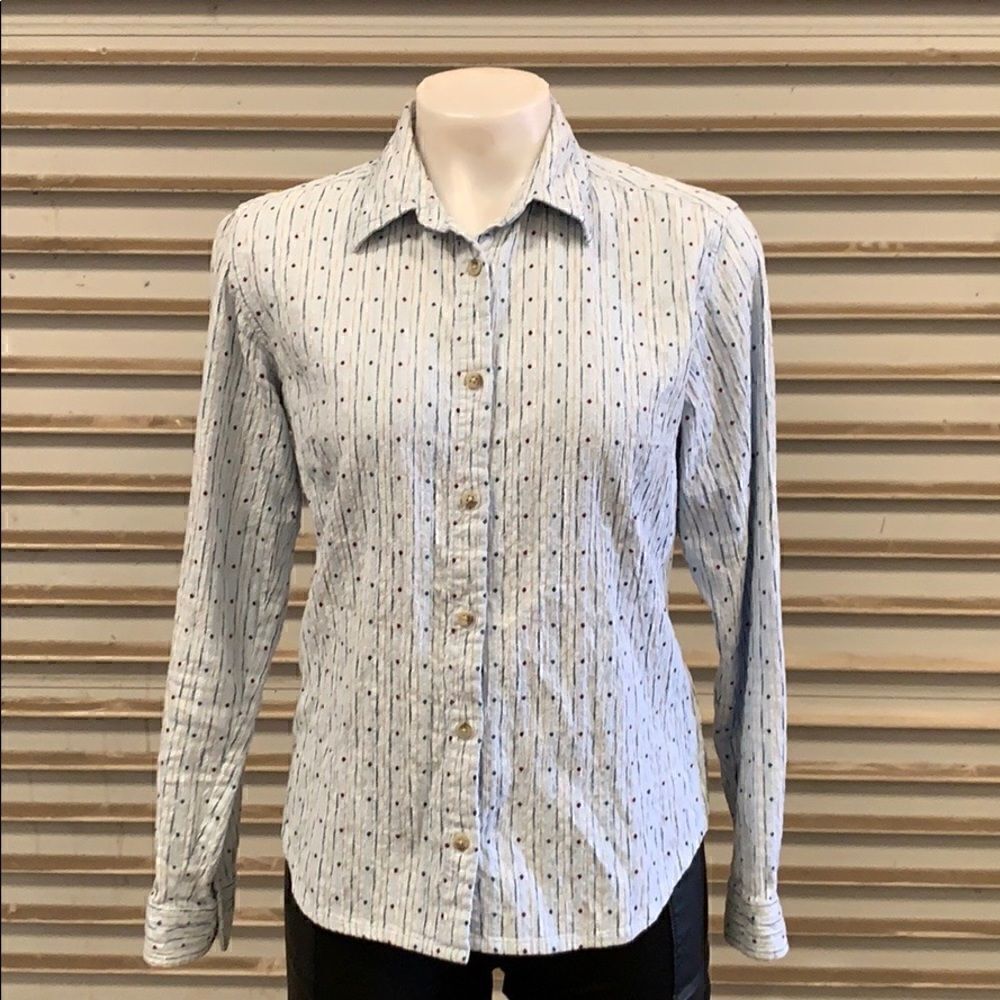 Columbia long sleeve button up top cotton blend - Picture 3 of 8